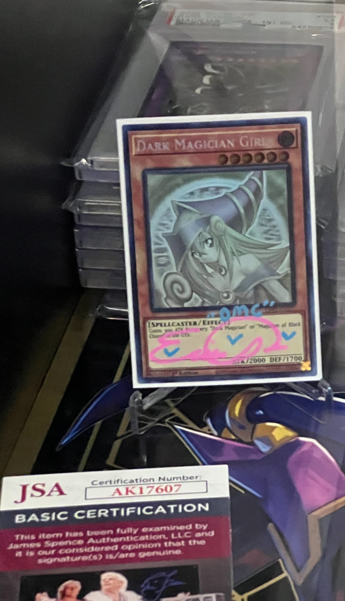 Yugioh -Single- Dark Magician Girl Ghost Rare Signed by Erica Schroeder