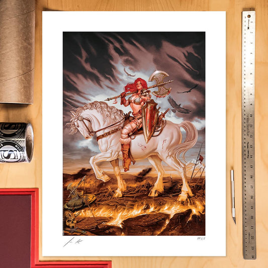 SIDESHOW ART PRINTS Red Sonja: World on Fire