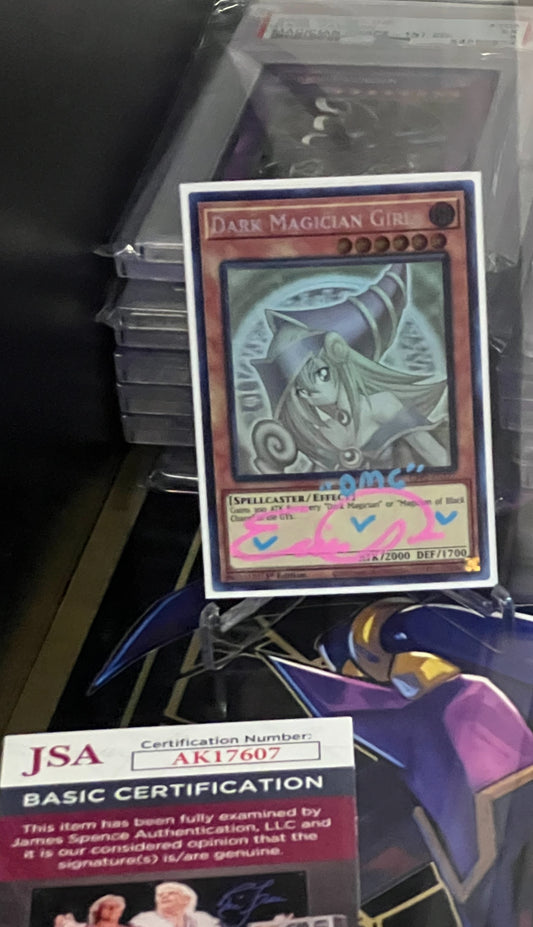 Yugioh -Single- Dark Magician Girl Ghost Rare Signed by Erica Schroeder